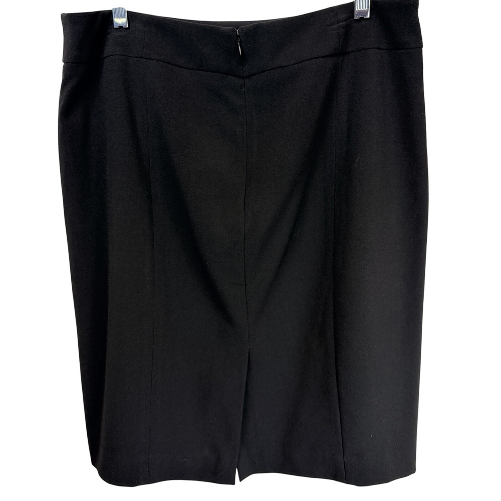 Calvin Klein Black Pencil Skirt Size 4 Stretch Lined Office Siren Workwear - Picture 9 of 10